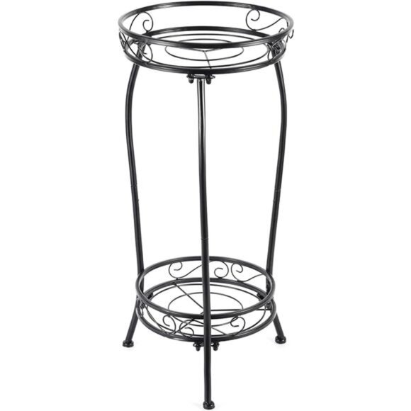 Plant Stand Indoor Outdoor，Tall Black Metal Rustproof Stable Plant Stands， - Picture 1 of 7